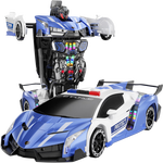 qdrone For the Good Moments遥控汽车遥控车3-6-12岁赛车儿童玩具男孩生日礼物金刚变形机器人 50cm星际特警【手表/手柄/手势遥控+特技轮+大礼盒】 跑马灯+编程+喷雾6-14岁大型玩具车8-10-12岁