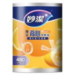 妙洁 背心式厚实保鲜袋 中号480只 食品级加厚手提