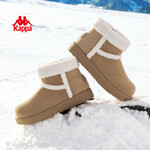 卡帕卡帕加绒雪地靴女2025冬季新款加厚保暖棉鞋户外防滑防寒滑雪鞋子 灰卡其 35
