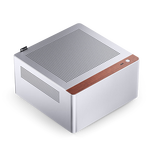 乔思伯（JONSBO）N10 银色 ITX迷你桌面机箱（3.3mm铝合金外壳/北美黑胡桃木/ITX版型/4.5L体积/1U FLEX电源）