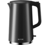 苏泊尔（SUPOR）电水壶热水壶 1.7L大容量全钢无缝内胆 双层防烫电热水壶 316L不锈钢烧水壶 SW-17J416L