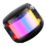 蓝牙音响 无线炫彩琉璃音箱迷你便携低音炮家用电脑桌面氛围灯户外车载便携式高音质 顶配版【HIFI环绕+炫彩灯光】