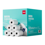 得力（deli）57*50型17米*100卷 薄荷海热敏收银纸 京东外卖超市小票纸 ZS184【适配58mm机器 5801P等】