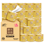 清风【李昀锐同款】有芯卷纸 原木金装4层130克*27卷 卫生纸 整箱
