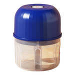绞蒜器绞肉机蒜蓉机多功能料理机辅食机自动切菜机压蒜器蘸料必备 蓝色pp杯 0.26L 2页刀