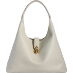 西木汀 花房姑娘 小众手提托特包女牛皮单肩腋下包包米灰色女友礼物