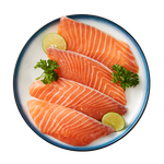 美威 智利冷冻 原味三文鱼排净重240g/4片装 大西洋鲑鱼 海鲜水产鱼类