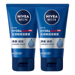 妮维雅（NIVEA）男士【深层净澈】洗面奶深层清洁补水水活洁面泥100g双支新年礼物
