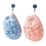 Jepoo浴花搓澡巾男女通用沐浴花澡巾二合一澡巾洗澡搓背搓泥下灰 搓澡巾2个装