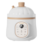 亿可熊（iicobear）电炖锅 分月龄BB煲粥饭锅婴儿专用微压炖盅 宝宝炖汤辅食锅辅食机 1.2L奶白色 【四阶段分段喂养】