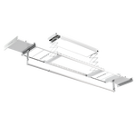 好太太电动晾衣机三折叠空间大师智能晾衣架家用阳台升降晾衣机 Q60-ZM白色：三折叠+米家APP+90斤