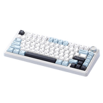 狼蛛（AULA）F75无线客制化机械键盘 无线蓝牙三模有线gasket结构80键全键热插拔电竞游戏办公 冰川蓝收割者轴