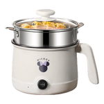 电煮锅电锅电火锅专用锅电炒锅多功能一锅宿舍电煮锅1-2人蒸煮一体 不粘内胆-单层+送钢笼【可煎炒煮饭丨火锅】