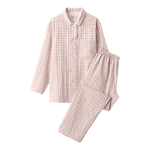 MUJI[自营限定款]女士无侧缝 双层纱织睡衣 纯棉家居服 浅粉红色 M