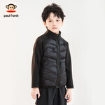 大嘴猴（paul frank）童装儿童羽绒服2025秋冬款女男女童羽绒内胆洋气保暖舒适轻薄外套 黑色 110