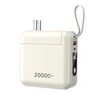 嘉柏兰【国家3C认证丨20000毫安】充电宝超级快充适用小米苹果移动电源大容量可上飞机自带线户外小巧 顶配版【可拆卸双快充线/AC插头/智能数显】 20000mAh【3C认证+可上飞机+超级快充】