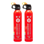 车载灭火器家用汽车小型便携式水基灭瓶消防3C认证消防器材 620ml 水基 灭火器+破窗器
