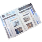 照片相框塑封相册本过塑拍立得电影票火车票小卡明信片收纳册照片卡册4/5/6/7寸透明内页本 塑封/过塑可放7寸 20页80张/按扣