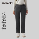 探拓（TECTOP）户外冲锋裤情侣软壳裤男内里加绒保暖休闲裤长裤弹力宽松登山裤子 女款深灰色 3XL