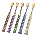 HERM'S山姆同款第三代山形刷头吸盘牙刷软毛成人清洁三重植毛凸面 山姆吸盘凸面牙刷 10支