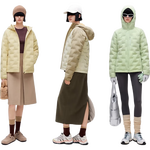 蕉内（Bananain）氢气女士轻薄羽绒服连帽秋冬新款保暖外套 抹茶绿拼夜影紫 S