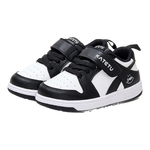 卡特兔学步鞋婴幼儿小白鞋秋冬宝宝保暖加绒童鞋中大童儿童板鞋 黑白（超纤） 21 内长13.0cm 脚长12.0-12.5