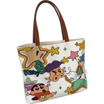 蜡笔小新卡通可爱包2025帆布包新款大容量托特学生手提袋通勤单肩 蜡笔小新和小狗【材料升级】