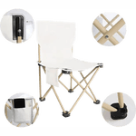 户外装备高品质车载便携亲子户外折叠椅用于露营钓鱼写生 白色中号33（无收纳袋）