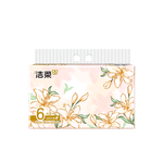 洁柔繁花抽纸 柔韧纸巾3层100抽*6包 面巾纸 湿水不易破