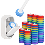 佳帮手一次性马桶刷套装共35头卫生间刷子可壁挂可抛式马桶清洁神器