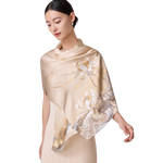 上海故事【升级加密30%】真丝丝巾桑蚕丝女披肩围巾送妈妈生日母亲节礼物