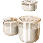 京东物流 家用防虫防潮密封食品级大米收纳盒储物罐大号收纳箱 奶油白【50斤】带防虫盒-赠量杯