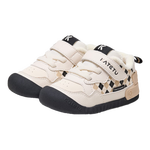 卡特兔婴儿学步鞋冬季加绒童鞋幼儿园小白鞋室内鞋保暖防滑新年儿童棉鞋 白棕黑-棋盘格 19 内长12.0cm  脚长11.0-11.5