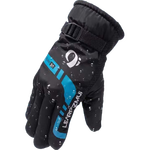 冬季新款男士保暖手套户外滑雪摩托车电动车骑行手套骑车加绒加厚 【防风加绒炫动款】--活力蓝 均码 1双 【适用于掌围19-24cm】