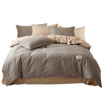 无印良品100%纯棉四件套床上用品全棉床单被罩被子四件套被套200*230cm1.5/1.8米床