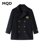 马骑顿（MQD）儿童秋冬款男童休闲外套大衣 藏青 120
