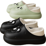 2025新款冬季居家室内棉拖保暖防滑舒适情侣毛绒拖可外穿可爱小熊 灰色 42-43