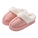 2025棉拖鞋情侣居家厚底防滑毛绒包头ins保暖网红外穿冬天韩版 粉红色 36-37 【建议拍大一码】