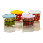 网红咸菜碗玻璃密封罐加厚酱菜盒冰箱保鲜罐小菜泡菜罐分装盒 四只混搭装 4个 180ml