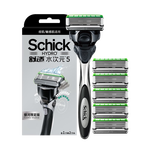 舒适（Schick）【限定款】水次元5痘敏肌智能调压手动剃须刀刮胡刀【1刀架6刀头】高端男士胡须刀最新款京东自营 价格保护