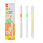 齐心(Comix)彩色荧光笔小包装 学生文具考试复习重点记号笔马克笔笔记手帐绘画 3支/盒EHP912