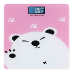 2025款智能体重秤家用小型耐用精准电子秤测人体高精准衡器男女 粉色小熊 电池款