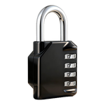 奥本大号密码挂锁 室内外门锁 防水防锈金属锁1604黑色