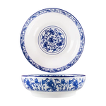 厨房家用9英寸汤盆水煮鱼专用大碗酸菜鱼陶瓷大汤碗新款餐具组合 青花瓷9英寸汤碗 1件套