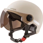 3c认证电动车头盔新国标通用女男士电瓶车防晒四季镜片夏季安全帽 3C认证 黑色冬盔【送透明长镜】