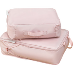 旅行衣服收纳袋出差衣物内衣内裤分装袋旅游行李箱便携压缩整理包 雾霾蓝四件套