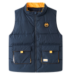 马骑顿（MQD）秋冬款儿童保暖羽绒服马甲 藏青 120 充绒量49.5g