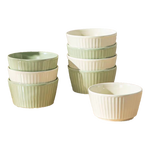 奶油风小清新餐具陶瓷碗高颜值釉下彩圆梦4.5英寸奶白色米饭碗 2个装