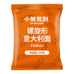 小熊驾到螺旋意面110g 意大利面儿童方便面速食通心粉 110g*3袋