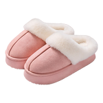 活动款--棉拖鞋女款2025秋冬季新款室内家居家厚底保暖毛绒包跟月 浅棕色 38-39 【建议拍大一码】